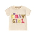 thumbnail image 1 of Okbabeha Toddler Baby Girl Birthday Outfits 1st 2nd 3rd 4th 5th 6Year Brithday Shirt Embroidery Tee Top Birthday Clothes Gift, 1 of 7