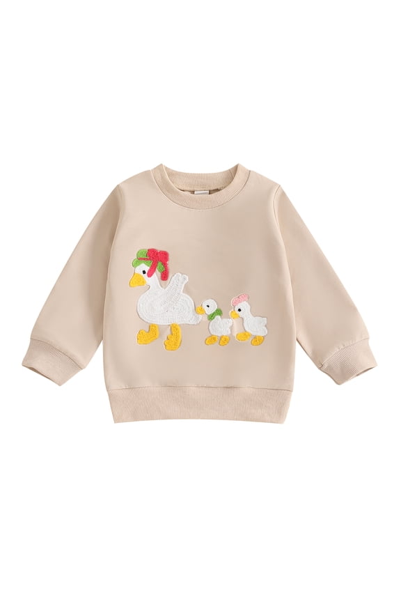 Toddler Baby Girl Boy Farm Outfits Clothes Embroidery Animals Sweatshirt Tops Long Sleeve Shirt Fall Winter Clothes