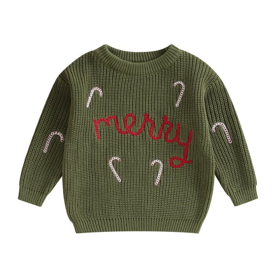 Okbabeha Toddler Baby Ugly Sweater Girl Boy Christmas Outfits Clothes Xmas Sweater Pullover Sweatshirt Long Sleeve Sweater Top