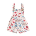 thumbnail image 1 of Okbabeha Toddler Boy Girl 4th Of July Outfits American Flag Ice Cream/Firework Shorts Overalls Jumpsuit Kids Summer Clothes, 1 of 7