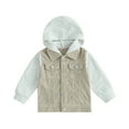 thumbnail image 1 of Okbabeha Toddler Corduroy Jacket Casual Long Sleeve Button Down Lapel Coat Hoodie Baby Outwear, 1 of 7