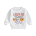 thumbnail image 1 of Okbabeha Toddler Girl Boy Halloween Outfits Spooky Long Sleeve Sweatshirts Tops Infant Toddler Halloween Sweatshirt, 1 of 7