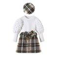 thumbnail image 1 of Okbabeha Toddler Girl Clothes Fall Baby Girls Outfits Ribbed Top Plaid Skirt 2piece Set Winter Long Sleeve Shirt Dress, 1 of 7