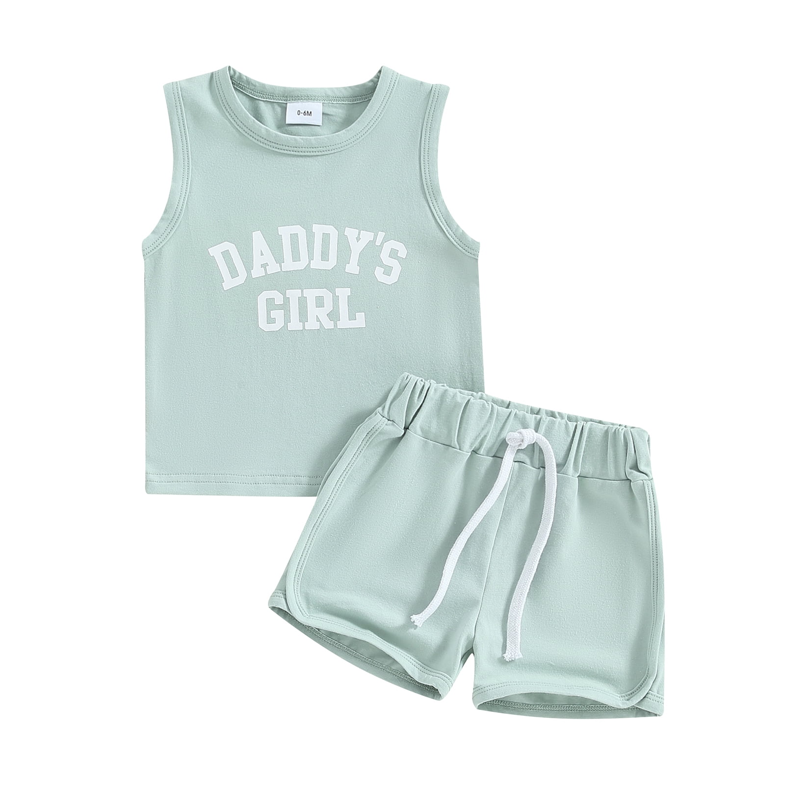 Babyhug Cotton Sleeveless T-Shirt and Shorts Set Striped - Green & White