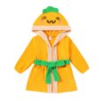 thumbnail image 1 of Okbabeha Unisex Toddler Baby Girl Boy Robes Fuzzy Hoodie Bathrobe Plush Beach Robe Towel Cover Ups Housecoat, 1 of 1