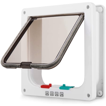 Okeba Medium Cat Door Flap with 4-Way Lock, 7.5" x 7.8"