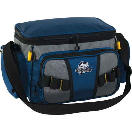 Okeechobee Fats Small Soft-Sided Fishing Tackle Bag with 2 Medium Utility Lure Boxes, Blue Polyester - image 1 of 12