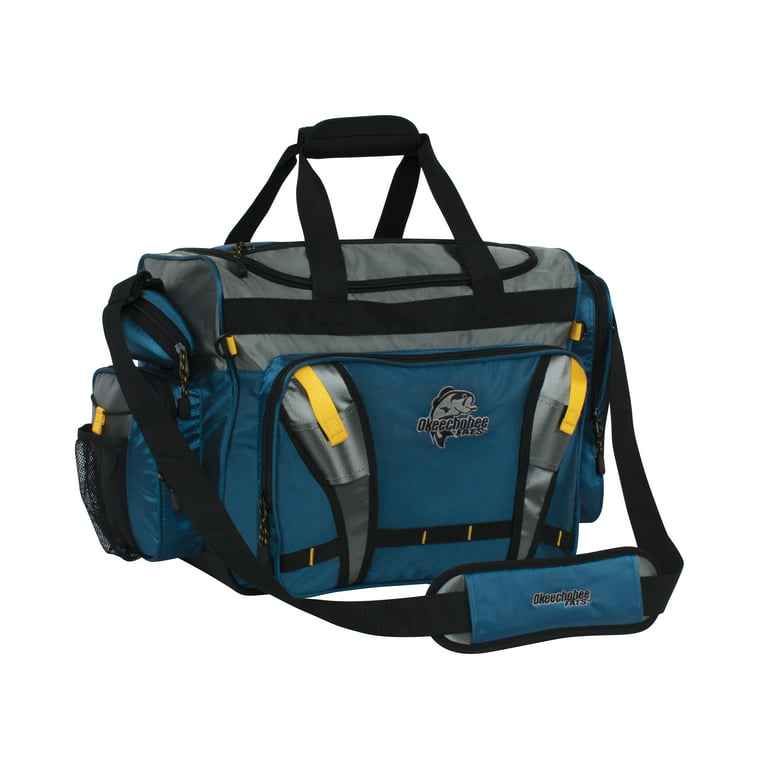 Okeechobee Fats XL Fishing Tackle Bag with 4 Large Lure Box, Blue, Unisex,  Polyester 