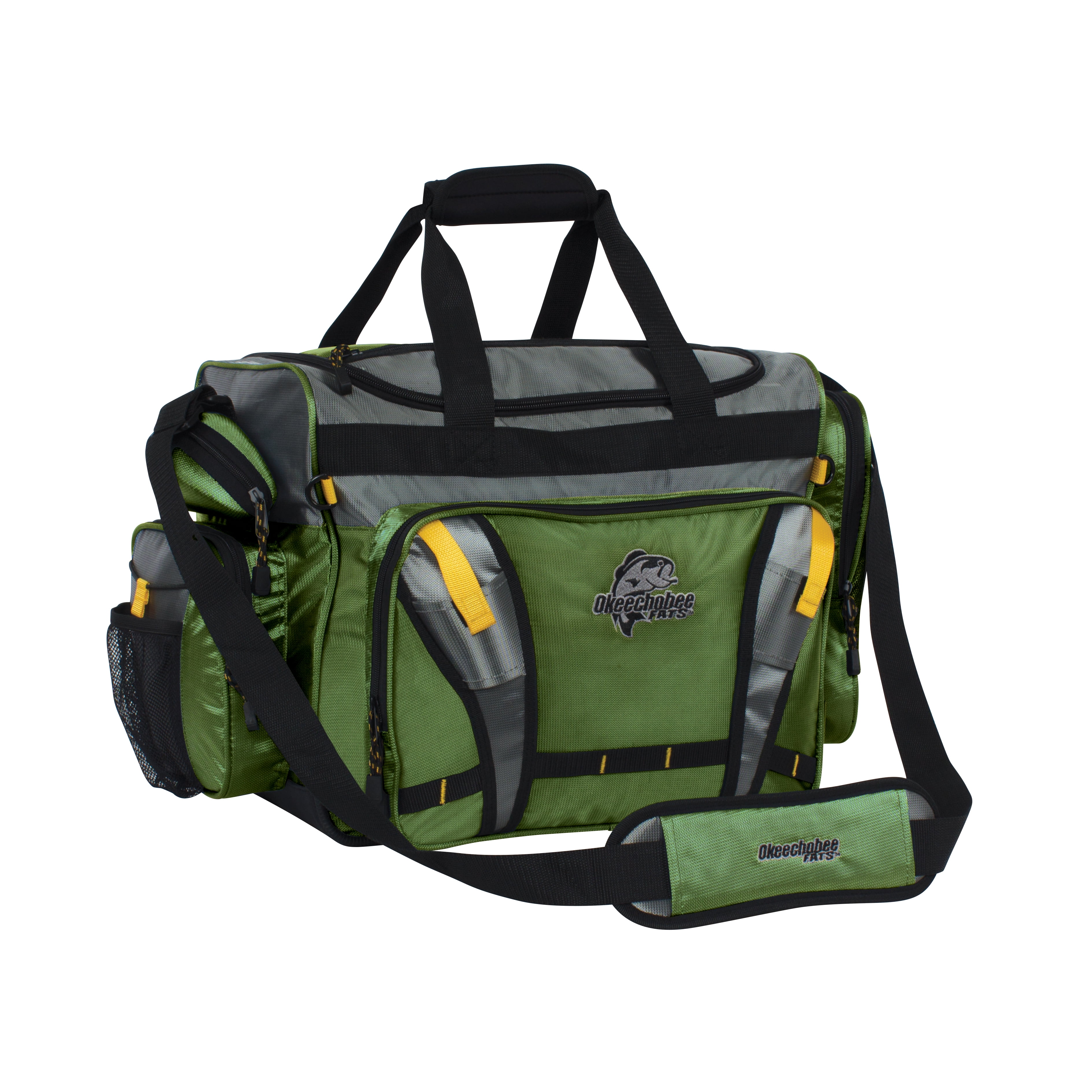 Okeechobee Fats XL Fishing Tackle Bag with 4 Large Lure Box, Green, Unisex,  Polyester