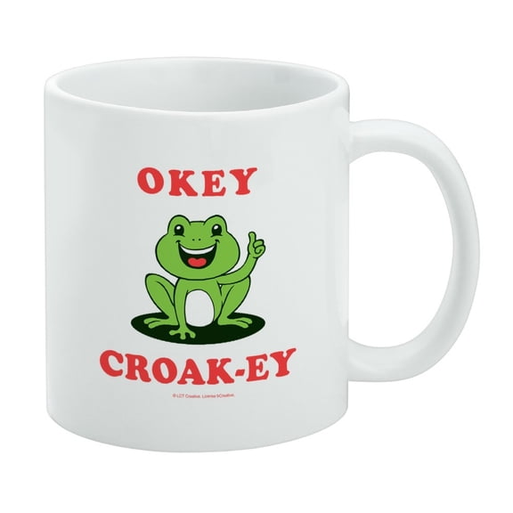 Okey Croak-ey Dokey Frog Funny Humor White Mug