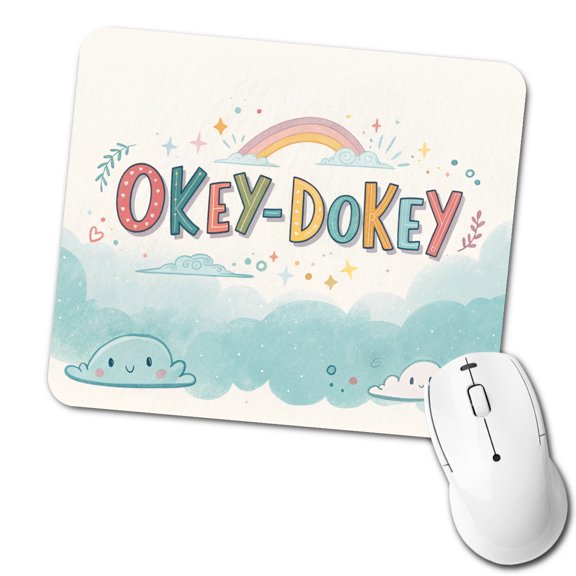 Okey Dokey Fun Colors Mouse Pad Low Profile Gaming Mat