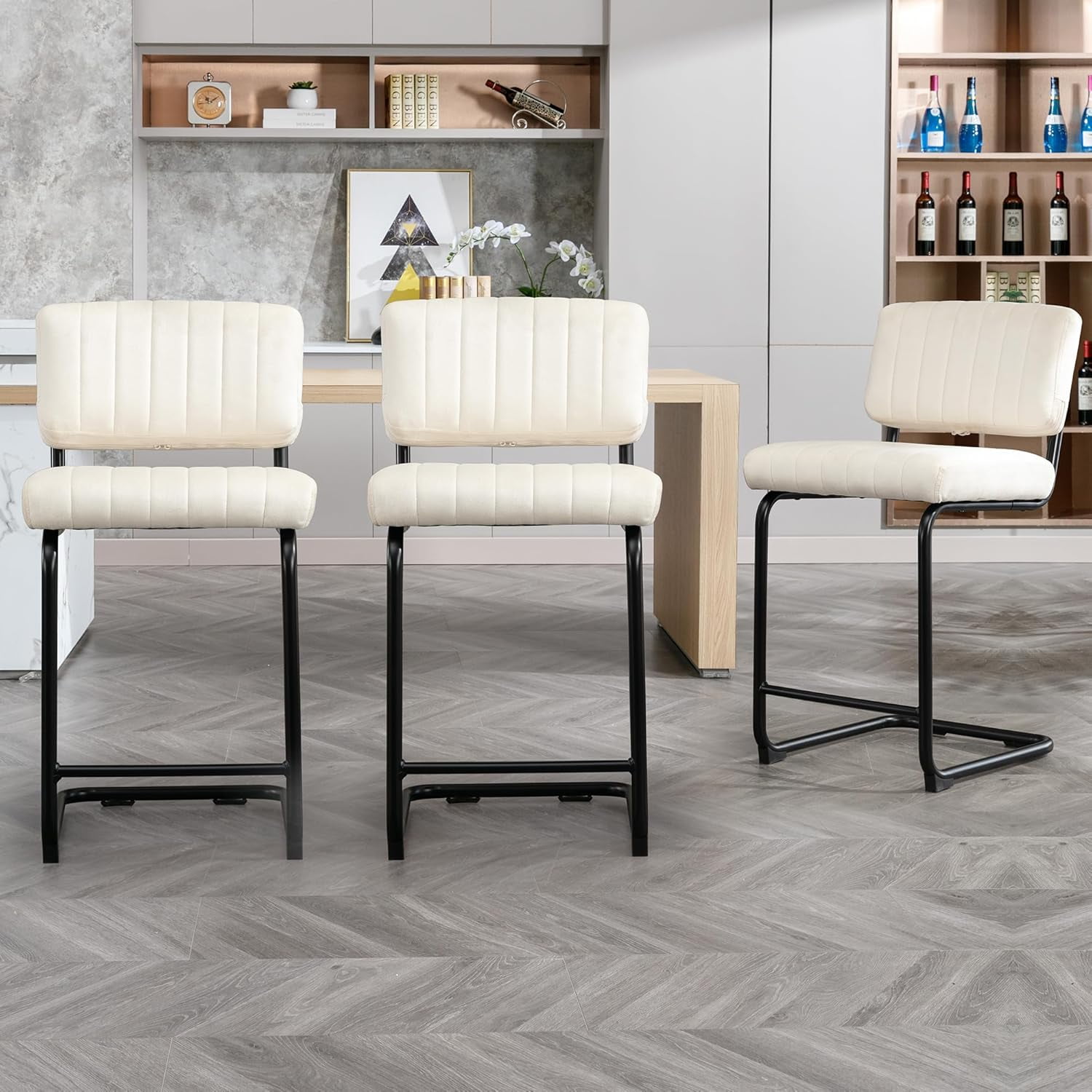 Okeysen Bar Stools Set of 2,Counter Height Bar Stools Bar Chairs,24