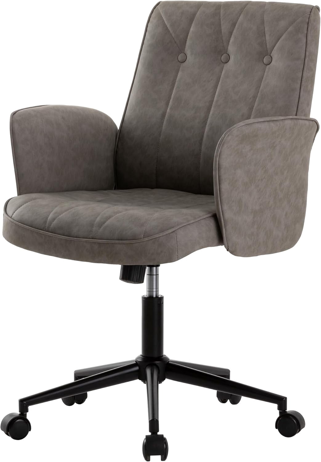 Wahson Cow Print Office Desk Chair – Adjustable Height, Swivel, Mid-Back Support