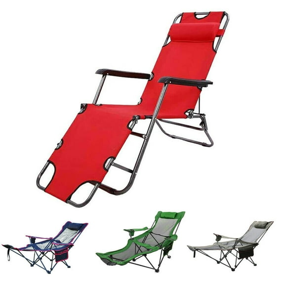 Heavy Duty Outdoor Camping Folding Chaise Lounge Chairs for Outside Quality Thick Steel Adjustable,Lawn Loungers Camp Cot for Tanning