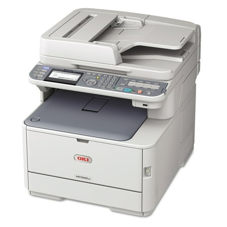 Oki MC562w Wireless Multifunction Color Laser Printer, Copy/Fax/Print/Scan