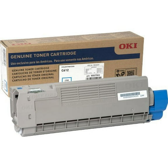 Oki, OKI46507503, 6K Cyan Toner for C612, 1 Each