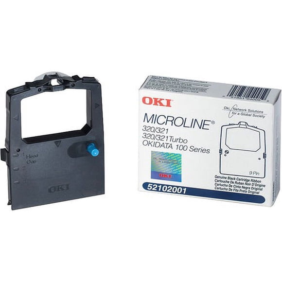 Oki Ribbon Cartridge - Dot Matrix - 3 Million Characters - Black - 1 Each | Bundle of 2 Each