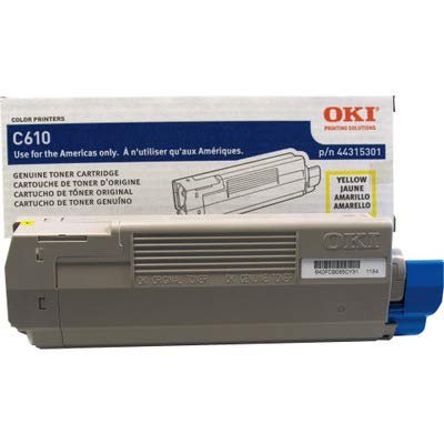 OKI Data 44315301 Toner Cartridge (Yellow) in Retail Packaging