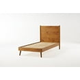 thumbnail image 1 of OkiOki Mid-Century Natural Stained Solid Acacia Wood Bed, Twin XL, 1 of 5