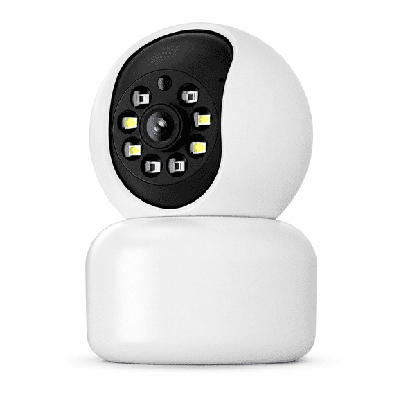 Okicoler 2K WiFi Indoor Camera, Pan/Tilt, Two-Way Audio, Night Vision, White