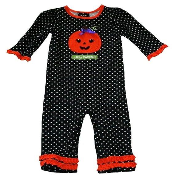Okie Dokie Baby Girl's Little Pumpkin Romper Size 6 Months