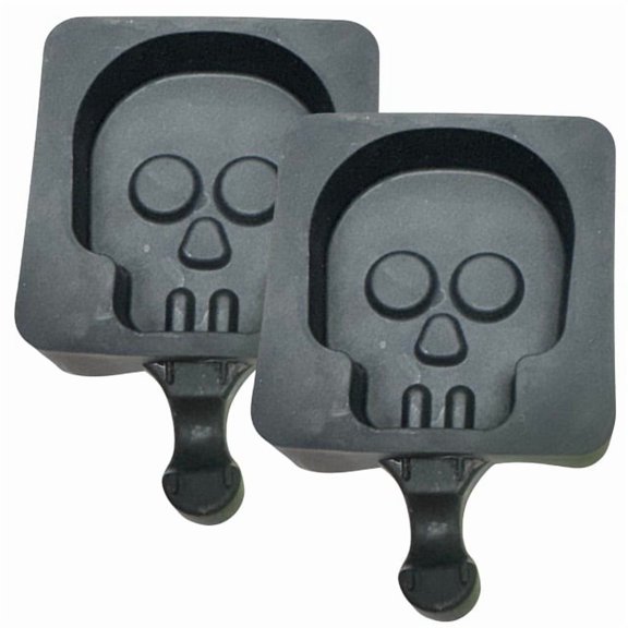 Okie Dokie Trading Co Silicone Skull Molds - Pack of 2 - Popsicle, Ice, Chocolate, Gelatin Molds