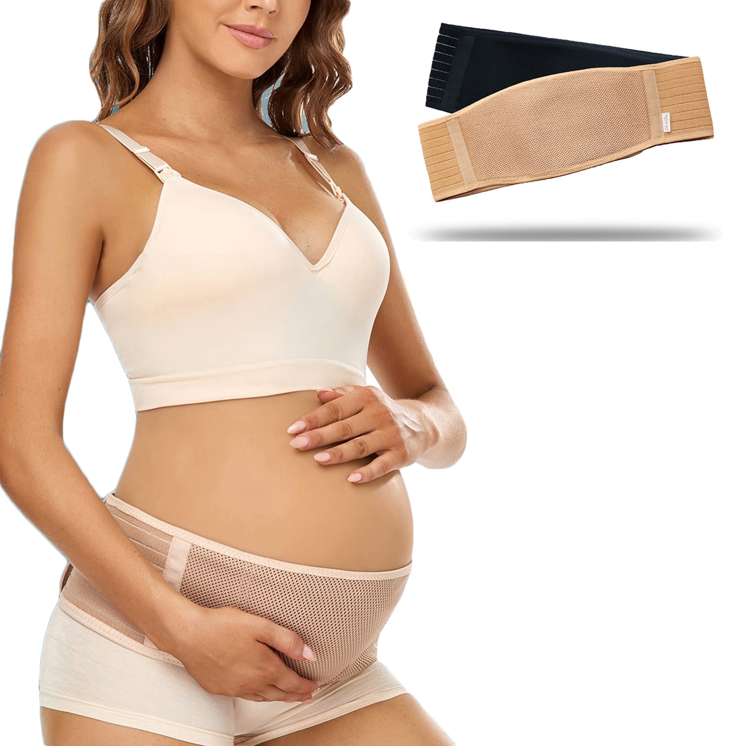 Ladies WorldAdjustable Maternity Pants Extender Pregnancy Waistband Belly  Belt Button Extender