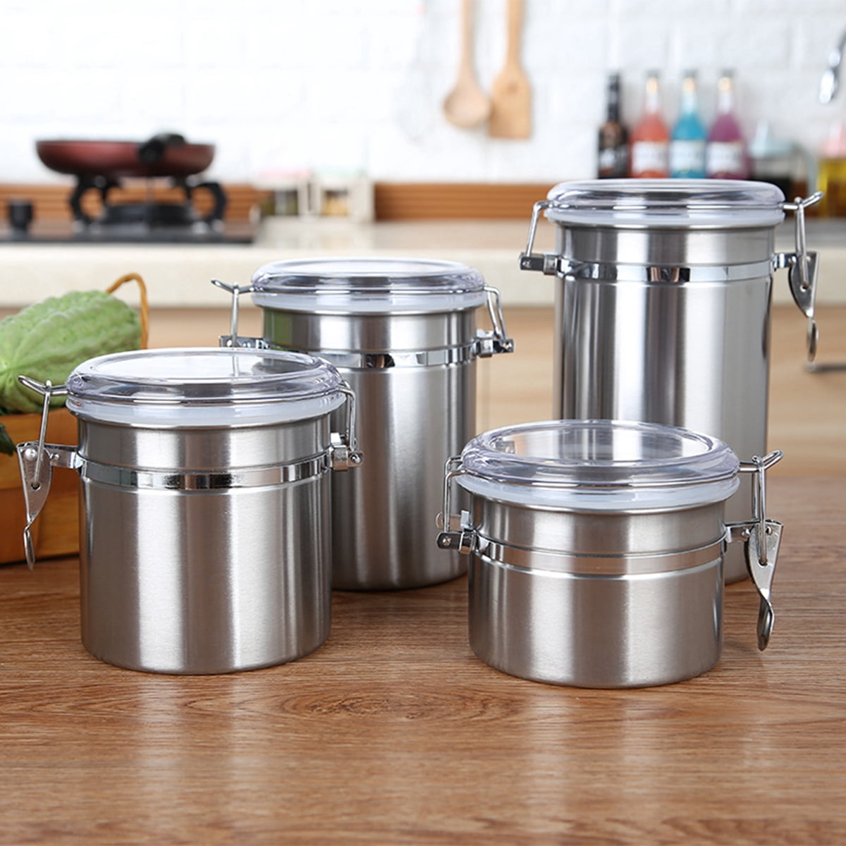 Okimo Stainless Sealed Containers Kitchen Storage Container Metal Food