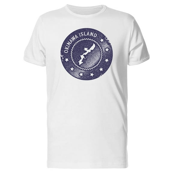 Okinawa Island, Grunge Map T-Shirt Men -Image by Shutterstock, Male Small