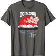 thumbnail image 1 of Okinawa Japan Cherry Blossom Art Gift Softstyle T-Shirt for Men Women Kids,Charcoal Color,Size L, 1 of 5