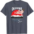 thumbnail image 1 of Okinawa Japan Cherry Blossom Art Gift Softstyle T-Shirt for Men Women Kids,Heather Navy Color,Size 2XL, 1 of 5