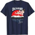 thumbnail image 1 of Okinawa Japan Cherry Blossom Art Gift Softstyle T-Shirt for Men Women Kids,Navy Color,Size YS, 1 of 5