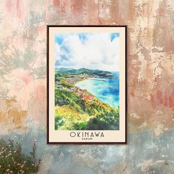 Okinawa Japan Coastal Beach Unframed Paper Print