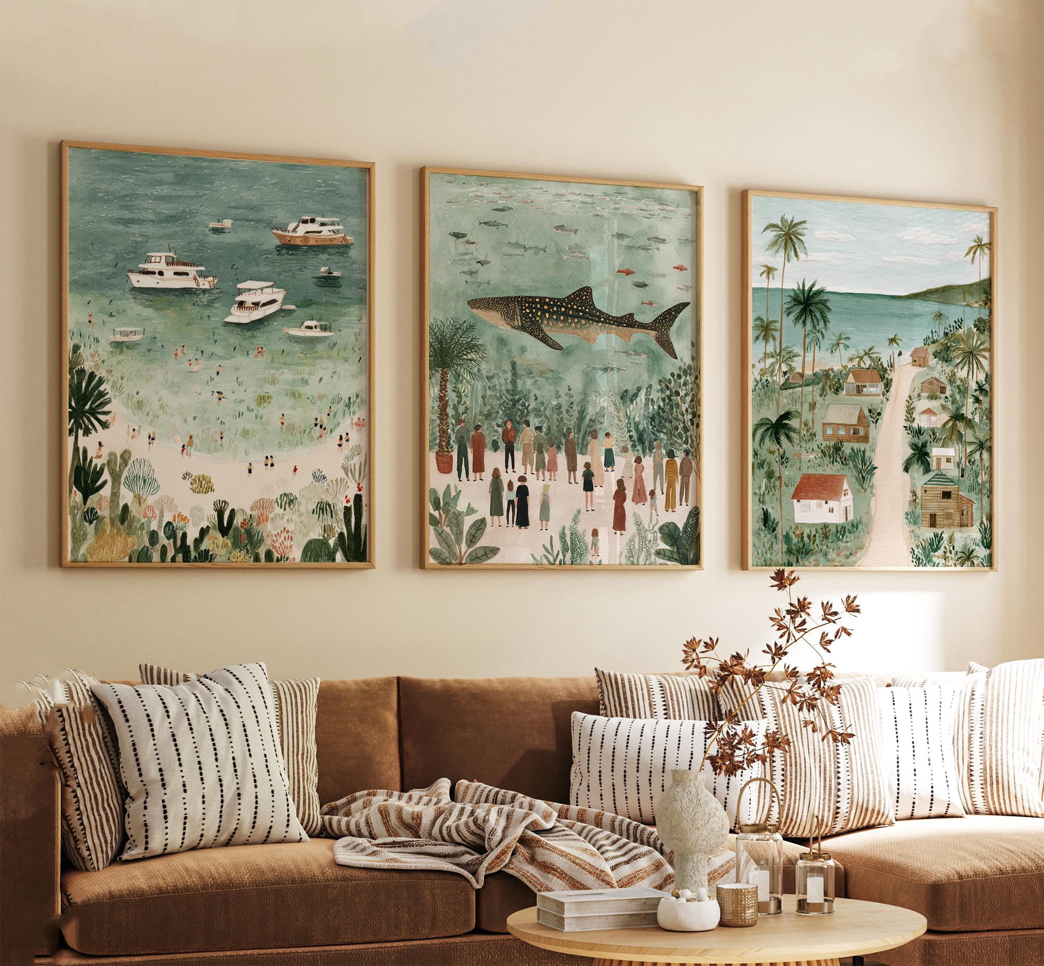 Okinawa Japan Poster Vintage Inspired Tropical Island Wall Art