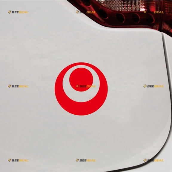 Okinawa Prefecture Emblem Symbol Sticker Decal Vinyl - 3 Pack Red 3" - For Car Boat Laptop Cup No Background Die-cut