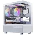 thumbnail image 1 of Okinos AQUA Aqua 3 Micro-ATX Case White 3 x 120mm ARGB Fans Tempered Glass, 1 of 6