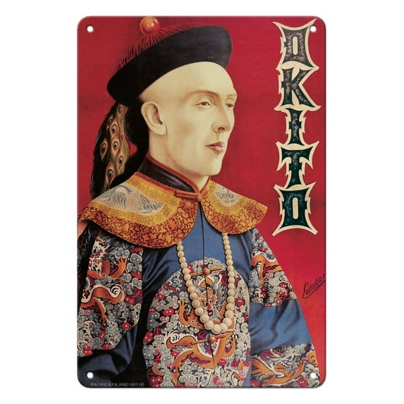 Okito (Tobias Bamberg) - Vintage Magic Poster by Latscha c.1920s - 8 x 12 inch Vintage Metal Tin Sign