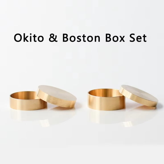Okito and Boston Box Set for US Half Dollar Brass Coin Magic Tricks Coin Appear Vanish Close Up Magic Magicians Prop Accessory