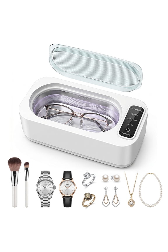 Ultrasonic Jewelry Cleaner, 12oz 47Khz Ultrasonic Cleaner for Rings, Glasses, Jewelry
