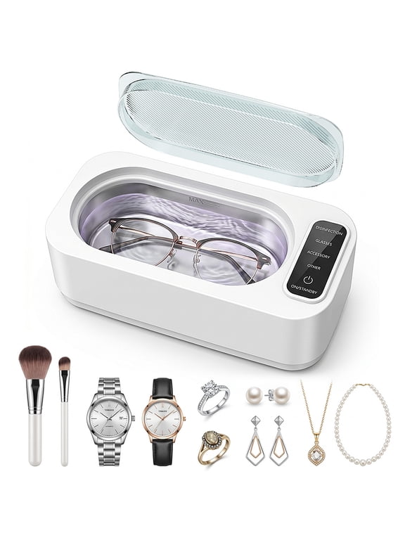 Ultrasonic Jewelry Cleaner, 12oz 47Khz Ultrasonic Cleaner for Rings, Glasses, Jewelry
