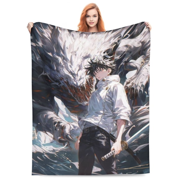 Okkotsu Yuta Fleece Blanket Throw Soft Cozy Plush Blanket For Couch Sofa Bed