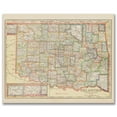 thumbnail image 1 of Oklahoma 1912 Vintage Map 11x14 Unframed Print–Antique Cartography Poster Reproduction with Counties Rivers Railroads Towns Historical Wall Art Rustic Sooner State Décor for Home Office Library Study, 1 of 6