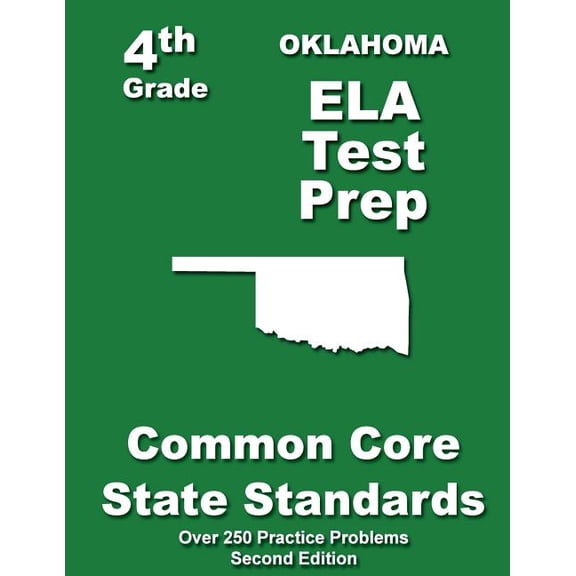 Oklahoma 4th Grade ELA Test Prep: Common Core Learning Standards (Paperback)