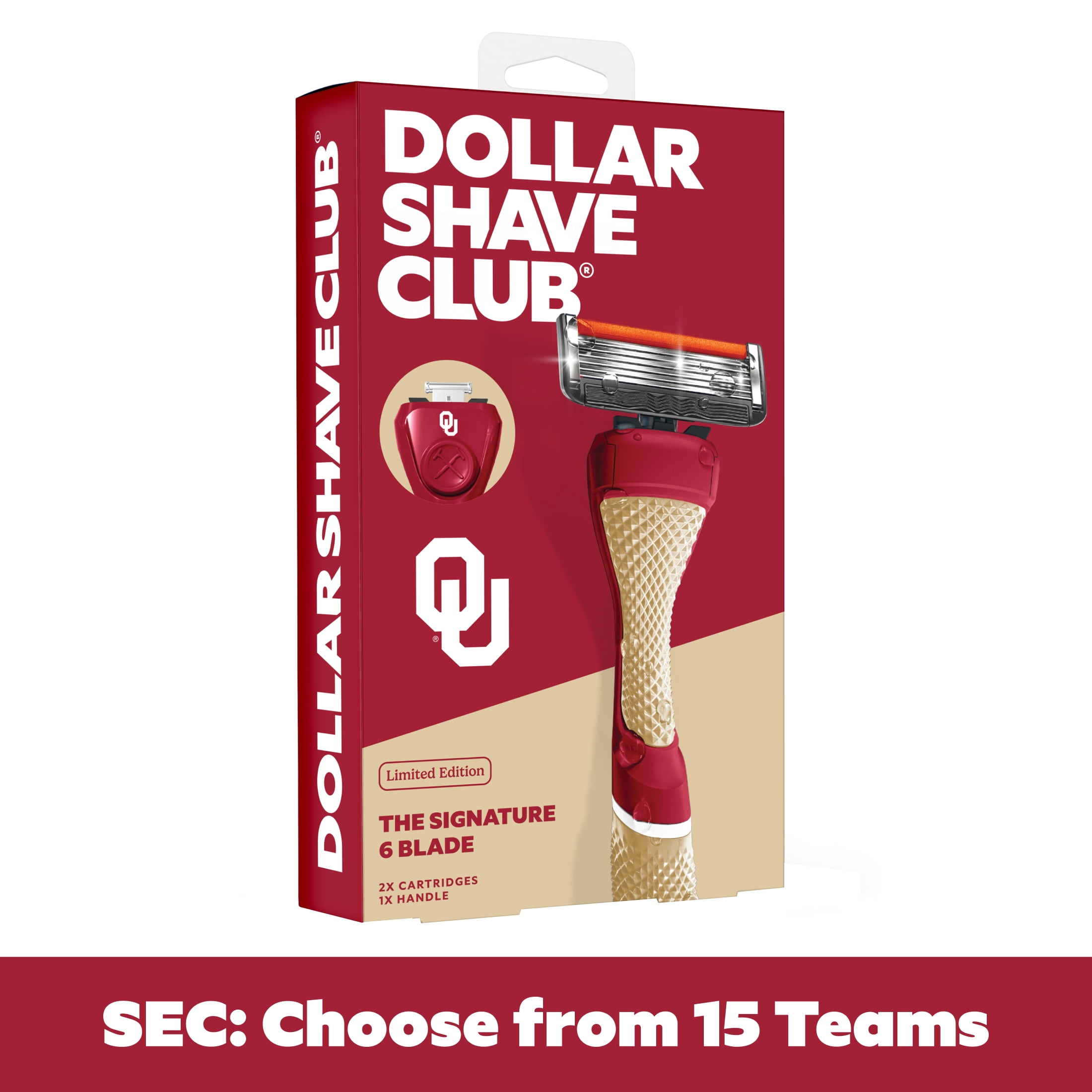 Dollar Shave Club Oklahoma 6-Blade Razor Starter Set With Limited-Edition Handle