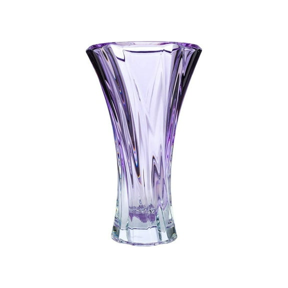 Oklahoma Amethyst Collection Crystal Hand-Crafted Decorative Flower Vase - 12.5" Clear