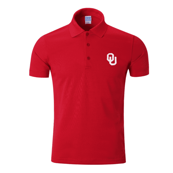 Oklahoma Brand New Short-Sleeve Polo Shirt Cotton/Poly Blend (Large), Official Sooners Logo/Colors, Embroidered Logo