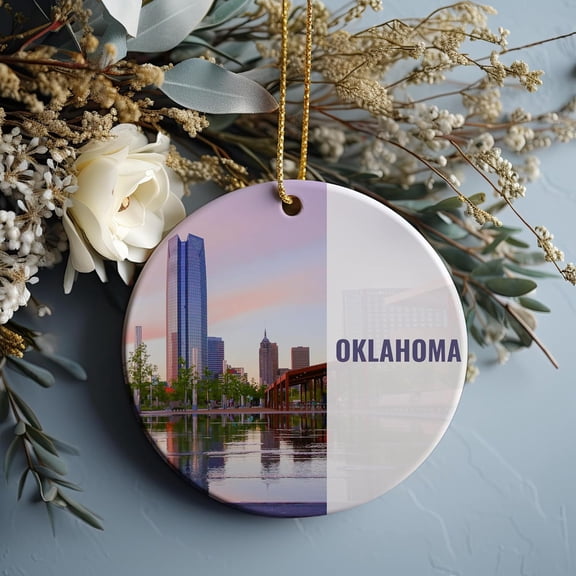 Oklahoma Christmas Ornament, Oklahoma Gift, Oklahoma Travel, Christmas Decor, Oklahoma Souvenir, Travel Gift, Tree Ornaments RRvkS3 (Oklahoma-62TH23)