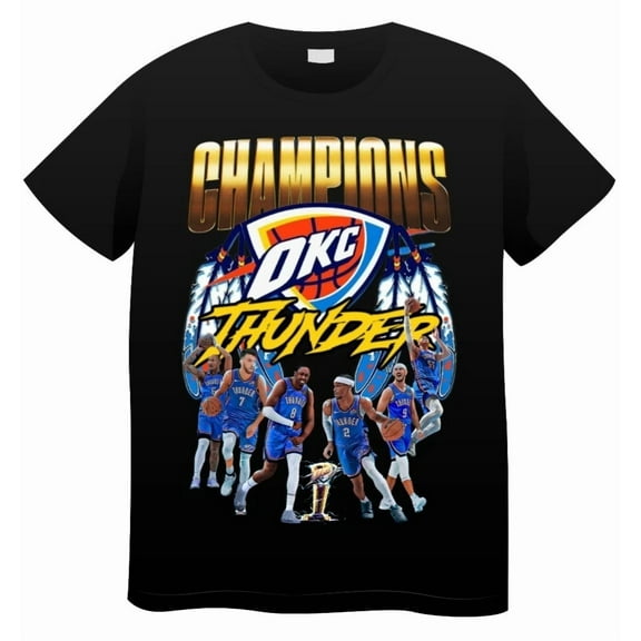 Oklahoma City 2025 Thunder Championship Starting 5 T-Shirt All Size