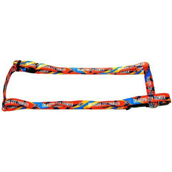 Oklahoma City-Basketball-Thunder Large 1 Inch wide Adjustable Dog Harness - 20" - 30"