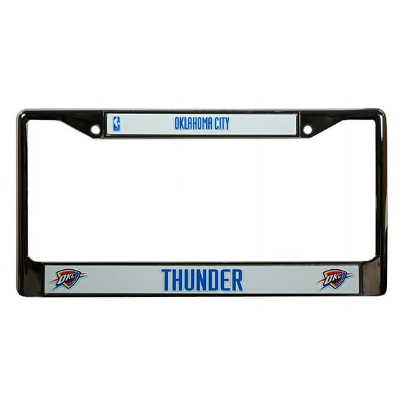 Oklahoma City-OKC-Basketball-Thunder Car Frame - Chrome Metal License Plate Frame